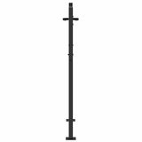 Garden Gate with Lock Black 110 x 155 cm Powder-coated steel 42015891