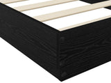 Floor Bed Frame Black Oak 80 x 200 cm Engineered Wood 8009073