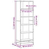 Bookcase Black 60x35x170.5 cm Engineered Wood 3300850