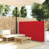 Patio Retractable Side Awning 100x500 cm Red 48385