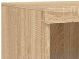 Side Cabinet with LED Lights Sonoma Oak Engineered Wood 836625