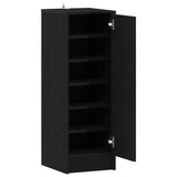 Shoe Cabinet Black Oak 32 x 35 x 92 cm Engineered Wood 862685
