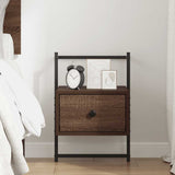 Bedside Cabinet Wall-mounted Brown Oak 35x30x51 cm Engineered Wood 833451