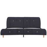 Bed Frame without Mattress Dark Grey Fabric 150x200 cm King Size 281099