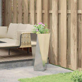 Planter Silver 30 x 30 x 75 cm Galvanised Steel 883776
