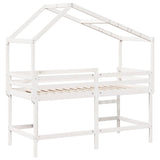 Loft Bed with Ladder and Roof without Mattress White 80x200 cm 3282073