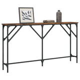 Console Table Smoked Oak 140x23x75 cm Engineered Wood 837774
