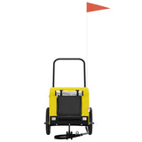 Pet Bike Trailer Yellow and Black Oxford Fabric and Iron 94015