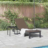 Sunbed Reclining 1-person Brown 206 x 62.5 x 74 cm Poly Rattan 42004128