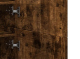 Shoe Cabinet Smoked Oak 80x39x178 cm Engineered Wood 3276676
