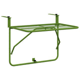 Balcony Table Green 60x40 cm Steel 340918