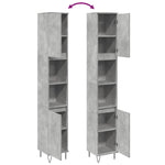ZNTS Bathroom Cabinet Concrete Grey 30x30x190 cm Engineered Wood 857198