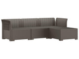 4-Seater Garden Sofa Rattan Look PP Light Grey 3443925