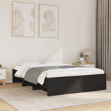 Bed Frame Black Engineered wood Double Bed Frame Rectangular 3295654