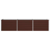 Raised Garden Bed Brown 240 x 40 x 55 cm cold-rolled steel 8006256