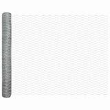 Hexagon Fence Silver 1 x 50 m Galvanised steel 42005719