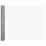 Hexagonal Fence with Concrete Base 50 x 0.8 m Galvanised Steel 3353833
