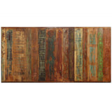 244804 Dining Table Solid Reclaimed Wood and Steel Cross 180 cm