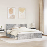 Bed Frame with Headboard Concerte 200 x 200 cm Solid Pine Wood 3412036
