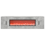 Electric Fireplace Concrete 155 x 30 x 44 cm Engineered wood 8021018