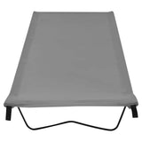 312486 Camping Beds 2 pcs 180x60x19 cm Oxford Fabric and Steel Grey