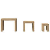 Nesting Coffee Tables 3 pcs Artisian Oak Engineered Wood 856673