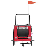 Pet Bike Trailer Red and Grey Oxford Fabric and Iron 93901