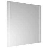 LED Bathroom Mirror Transparent 50 x 50 cm Tempered Glass 42045789