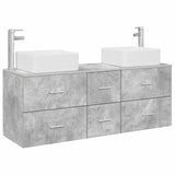 Bathroom Cabinet Set 3 pcs Concrete Grey 49.5 x 41 x 63 cm 3405830
