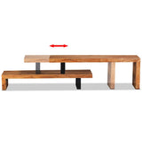 TV Stand Unique natural wood grain Solid Acacia Wood Medium 244583