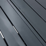 Patio Table Anthracite 180 x 80 x 74 cm Powder-Coated Steel 42010362