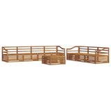 Outdoor Sofa Set 8 pcs Natural Solid Acacia Wood 3373154