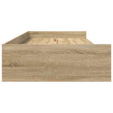 Bed Frame with Headboard Sonoma Oak 75 x 190 cm Engineered Wood 3335255