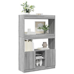 Highboard Grey Sonoma 92x33x140 cm Engineered Wood 3309614