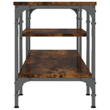 TV Cabinet Smoked Oak 121x35x45 cm Engineered Wood&Iron 831805