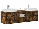 Bathroom Cabinet Set 3 pcs Smoked Oak 49.5 x 41 x 62.5 cm 3405652
