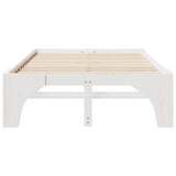 Bed Frame White 120 x 190 cm Solid Pine Wood 872999