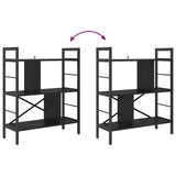 Bookshelf Black Oak 75 x 30 x 91 cm Engineered Wood 883970