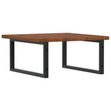 Basin Shelf Wall Mounted Steel and Solid Wood Oak 3302485