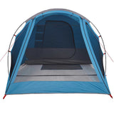 Camping Tent Tunnel 4-Person Blue Waterproof 94744