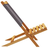 Folding Garden Chairs 8 pcs Anthracite Fabric and Solid Wood 3214642
