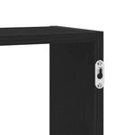 ZNTS Wall Cube Shelf 5 Compartments Black Engineered Wood 859996