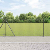 Welded Wire Fence with Concrete Base 25 x 1 m 3350939