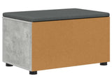 Hall Bench with Cushion with Door Concrete Grey 60 x 38 x 46 cm 891475