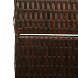Room Divider Folding Manual Brown 195 x 180 cm Poly Rattan 42003673