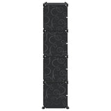 Storage Cube Organiser with 8 Cubes and Doors Black PP 4019579