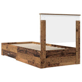 Bed Frame with Headboard Old Wood 100 x 200 cm Engineered Wood 3409692
