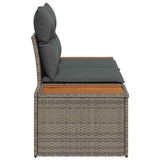 Garden Sofa Grey 184 x 62 x 85cm Poly Rattan 42006819