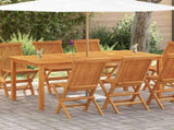 Dining Table Brown Solid acacia wood Large Durable Dining Table 366371