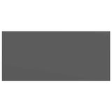 Floating Wall Shelves 4 pcs High Gloss Grey 50x23x3.8 cm MDF 323789
